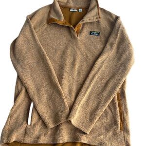 L.L. Bean Camel Fleece Quarter-Zip